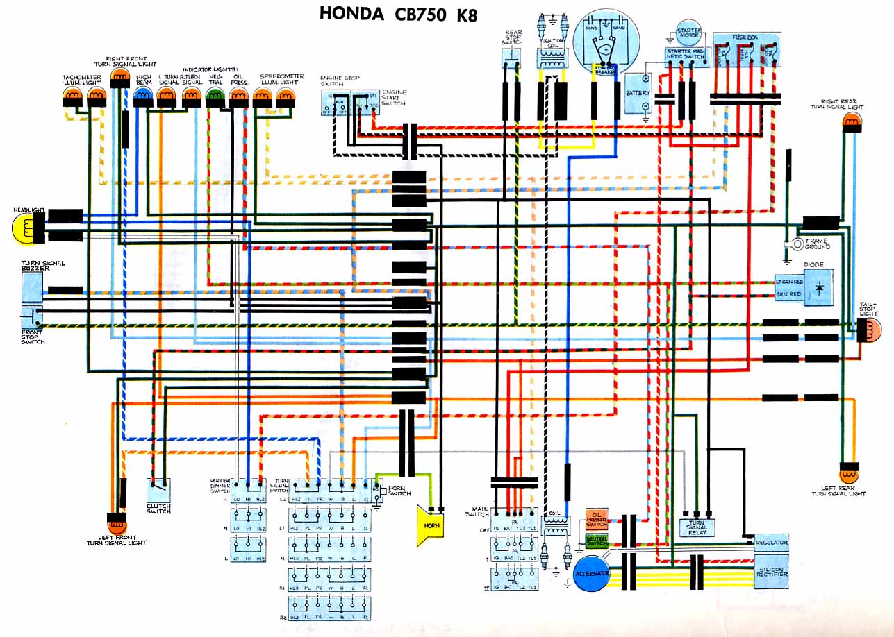 74 Honda cb 550 wireing diagram #5